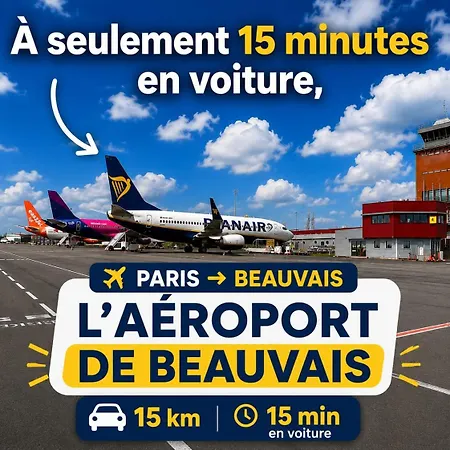 14 Minutes Aeroport De Beauvais アパート *